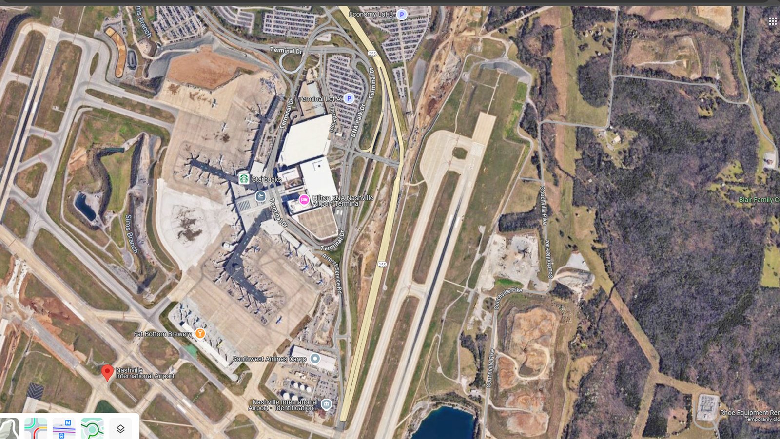 BNA airport map