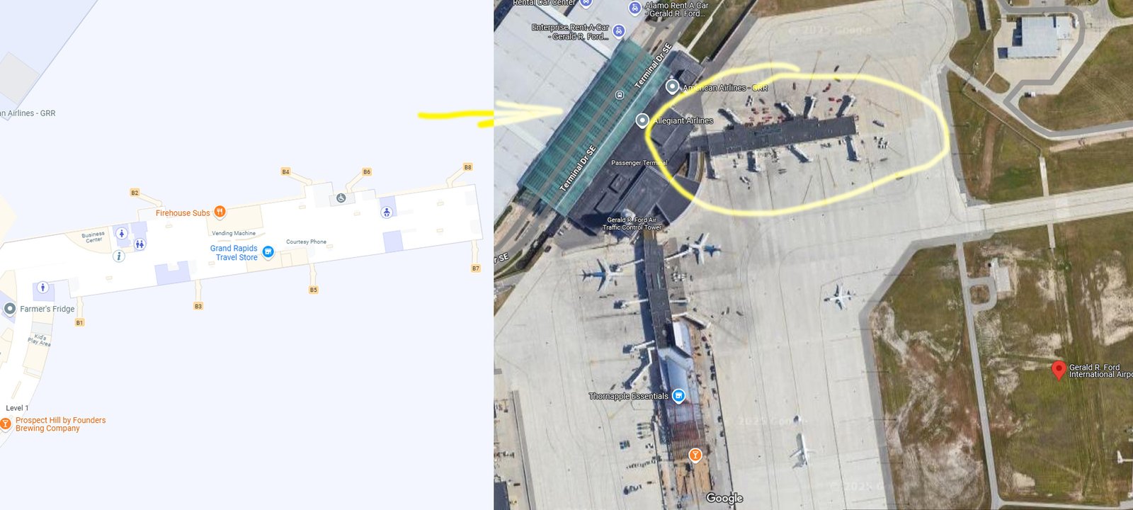 Concourse B GRR airport