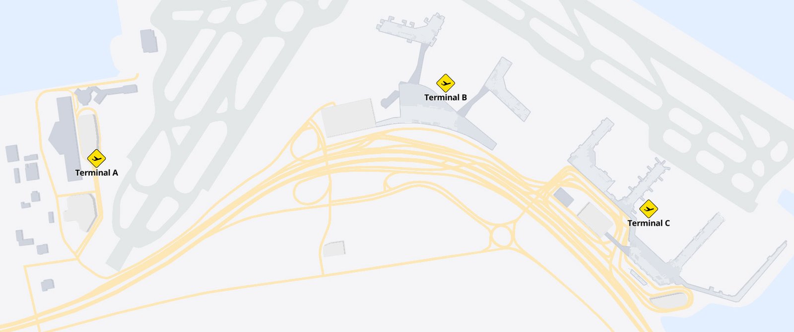 LaGuardia Airport (LGA) Terminal map 