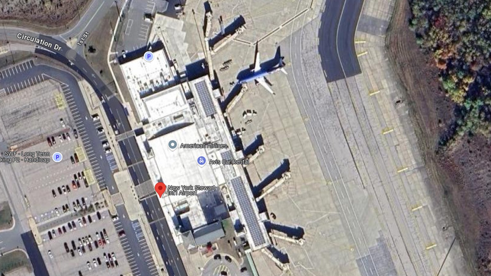 New York Stewart Airport map