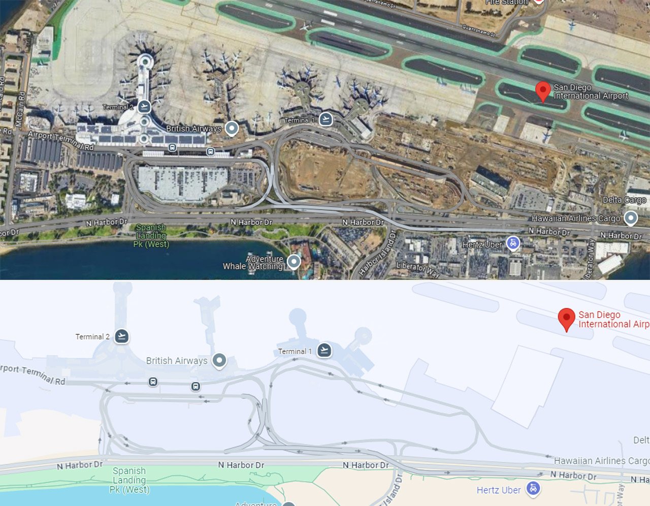 San Diego Airport terminal map